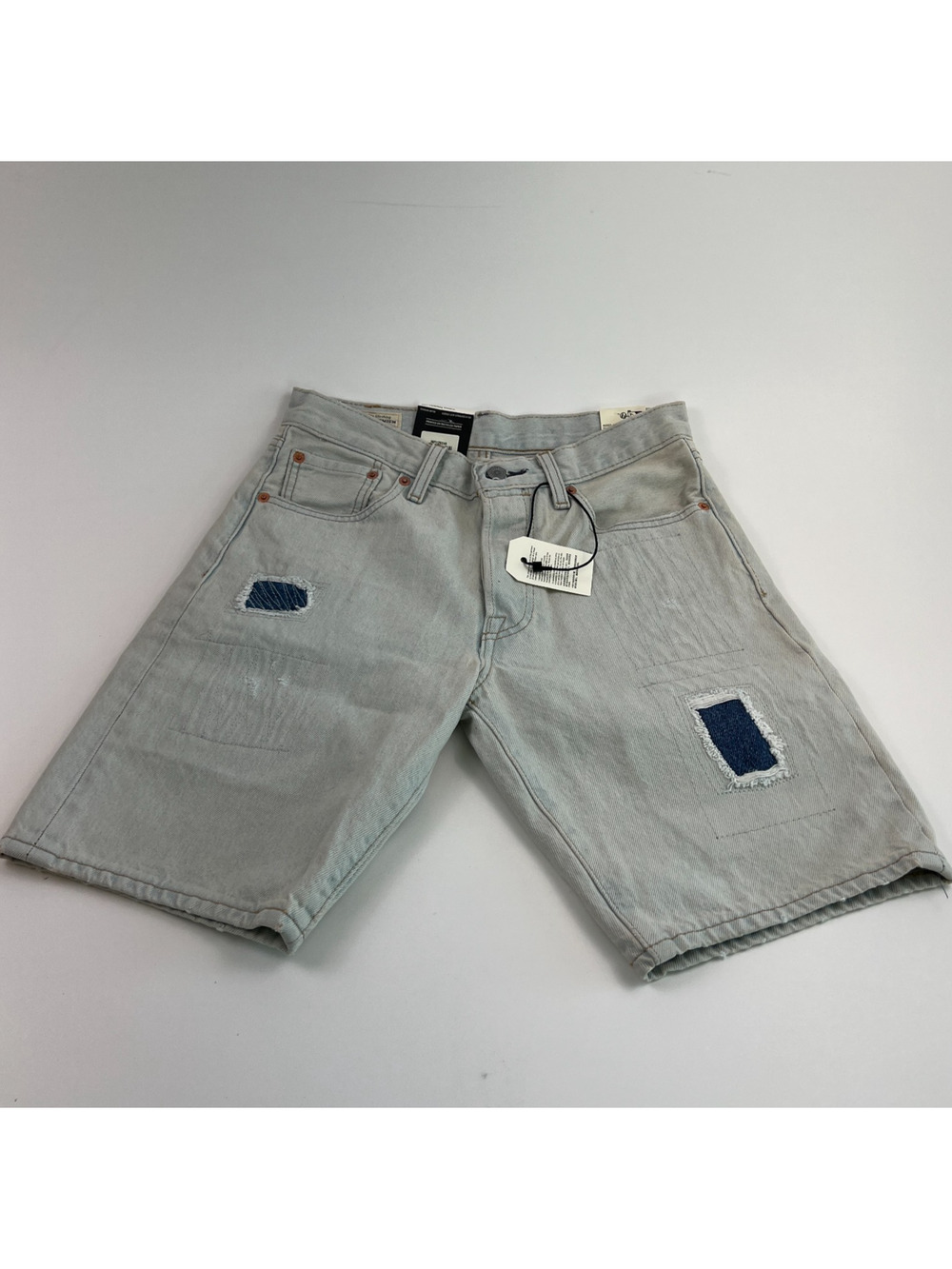 Levi's Men 501 Original Fit Hemmed 9" Button Fly Jeans Short 28 Light Blue NWT